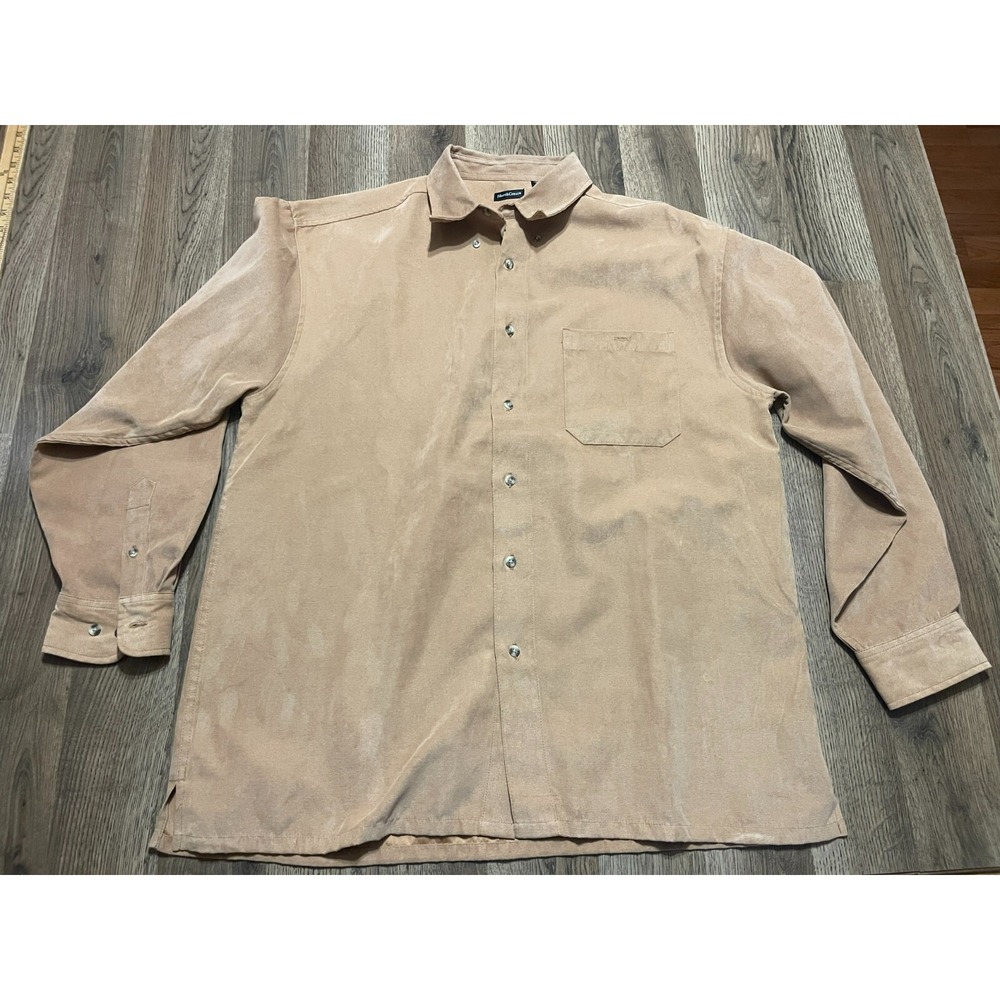Northcrest Shirt, Men's Size Large, Brown, Button Down, Long Sleeve